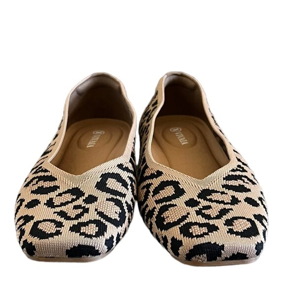 VIVIAIA NEW Square-Toe V-Cut Flats Margot 2.0 In Dark Leopard Size 9 - Picture 5 of 12